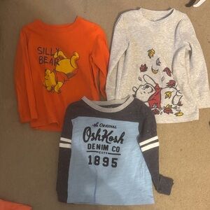 5 for $25!! OshKosh B'gosh Orange, Gray, and Blue Long Sleeve Shirt Set